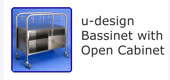 #18225 u-design Bassinet with open cabinet