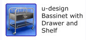 #18215 u-design Bassinet with drawer and shelf